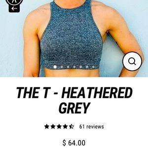 Heathered Grey Chestee SportsBra “the T”